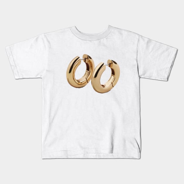 gold hoops Kids T-Shirt by morgananjos